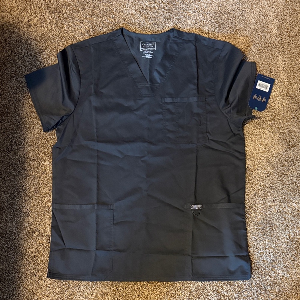 Cherokee Classic Slate Grey Scrub Top